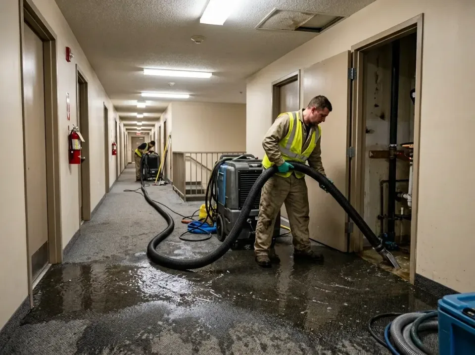 multi-unit-apartment-hallway-f-005 — frequently asked questions, Emergency Burst Pipe Water Extraction & Removal in Larksvil…